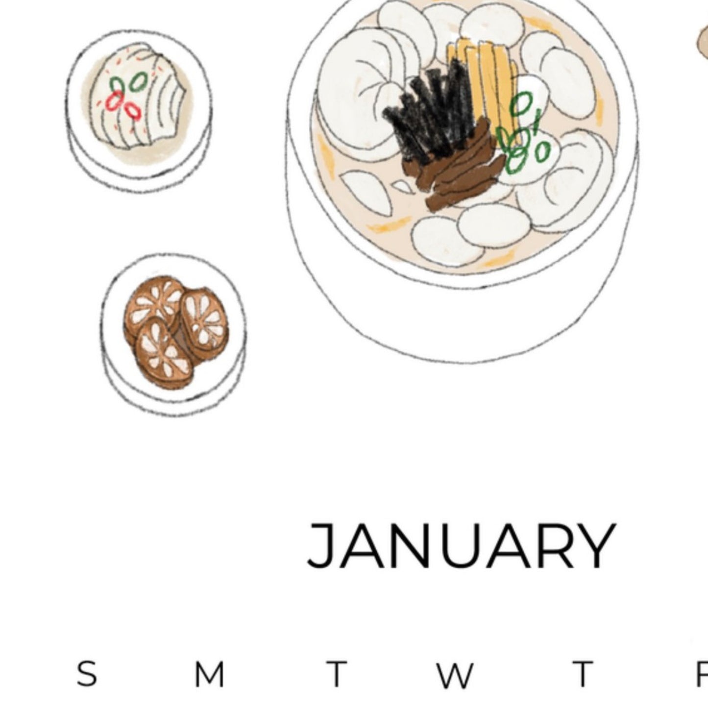 2025 Korean Cooking Calendar (US & Canada)