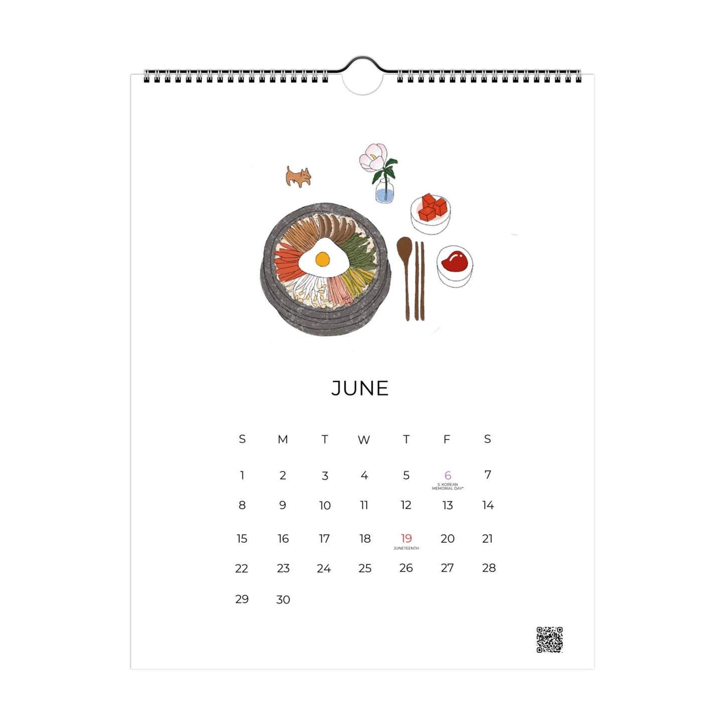 2025 Korean Cooking Calendar (US & Canada)