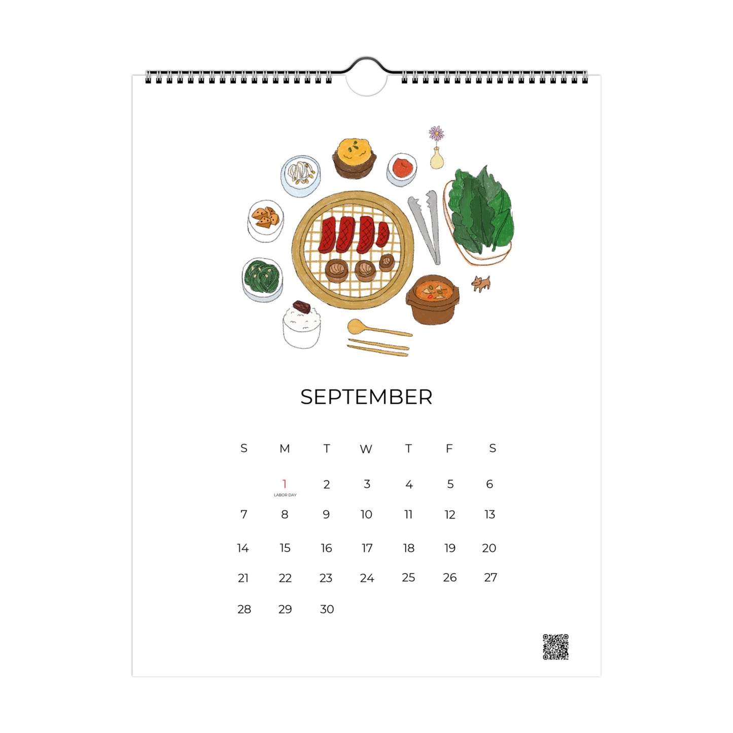 2025 Korean Cooking Calendar (US & Canada)