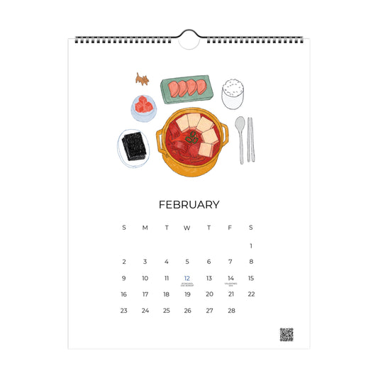 2025 Korean Cooking Calendar (US & Canada)