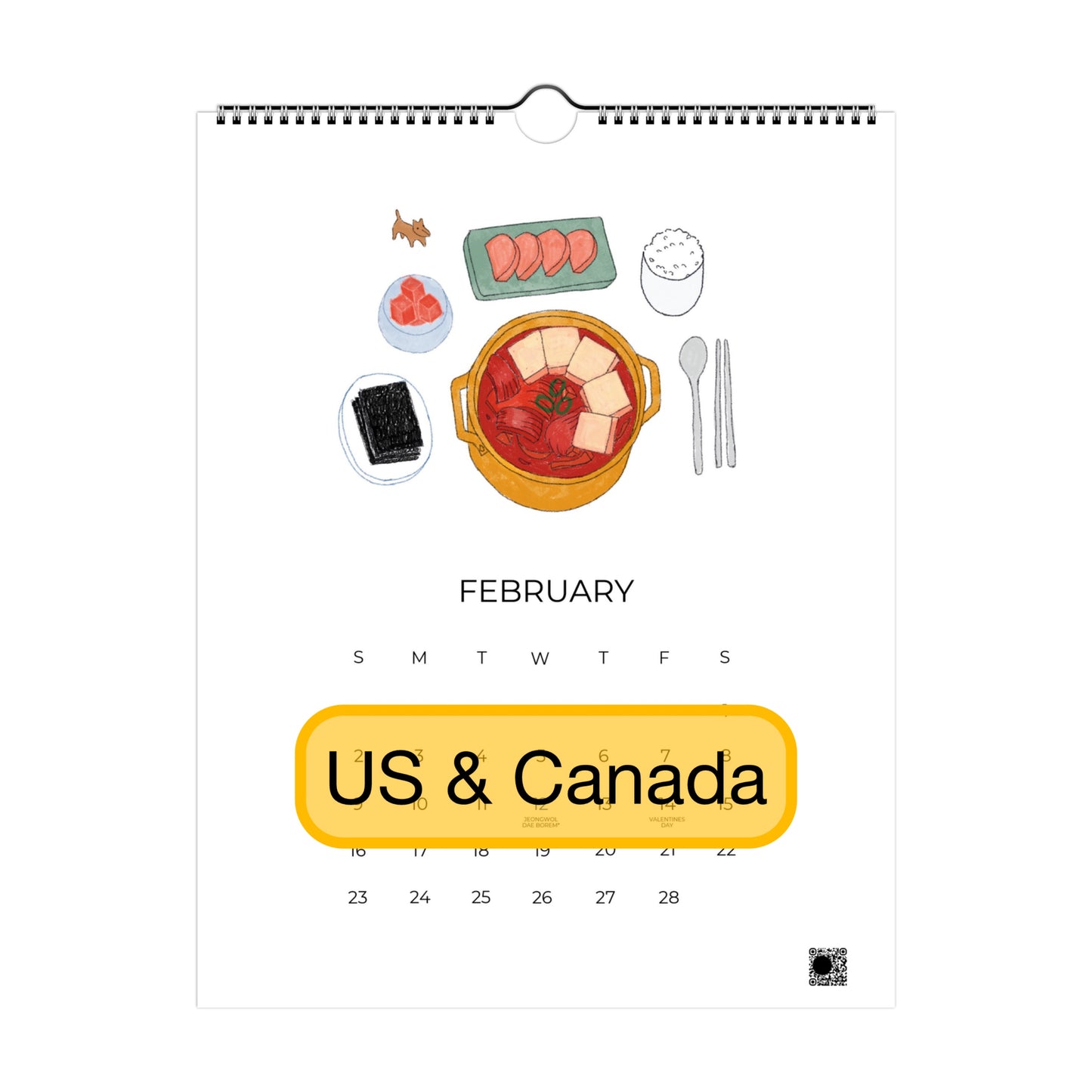 2026 Cooking Calendar (US & Canada ONLY)
